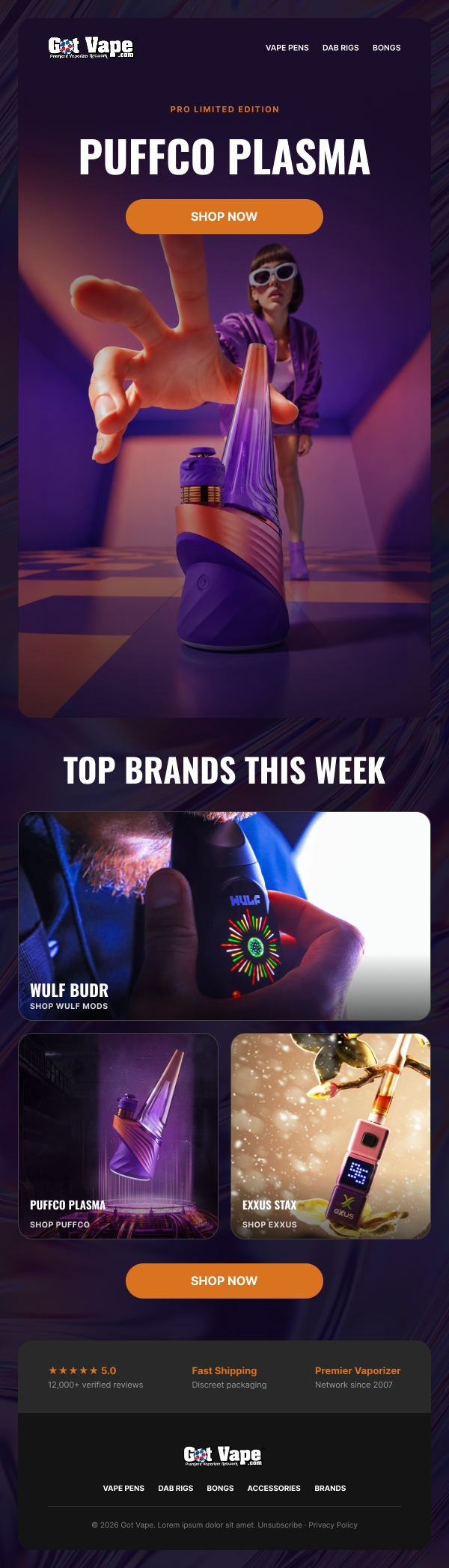 New device launch newsletter / campaign email template design by In-box