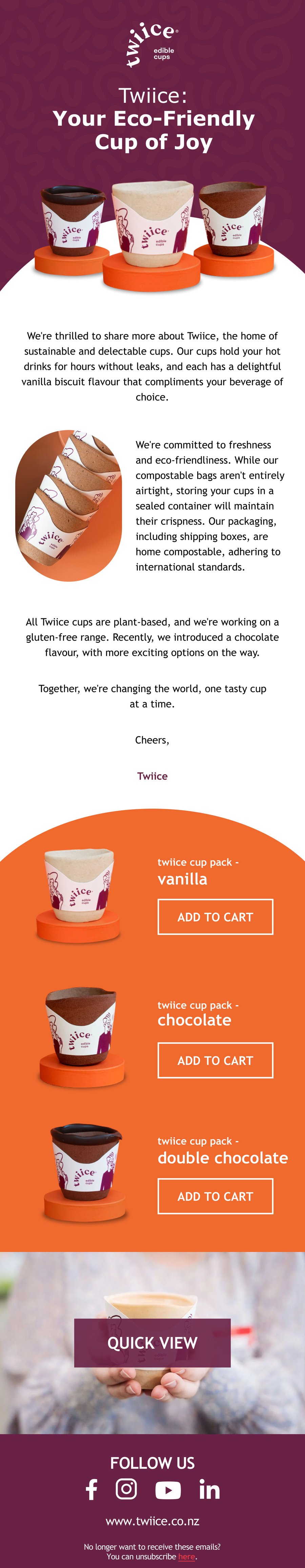 Twiice email design