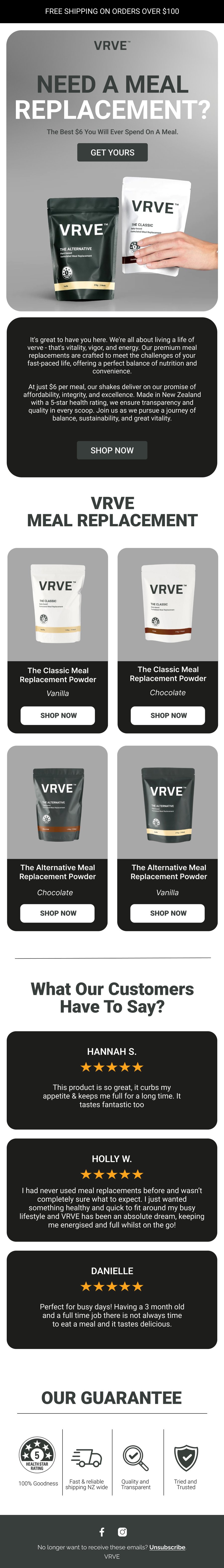 VRVE email design