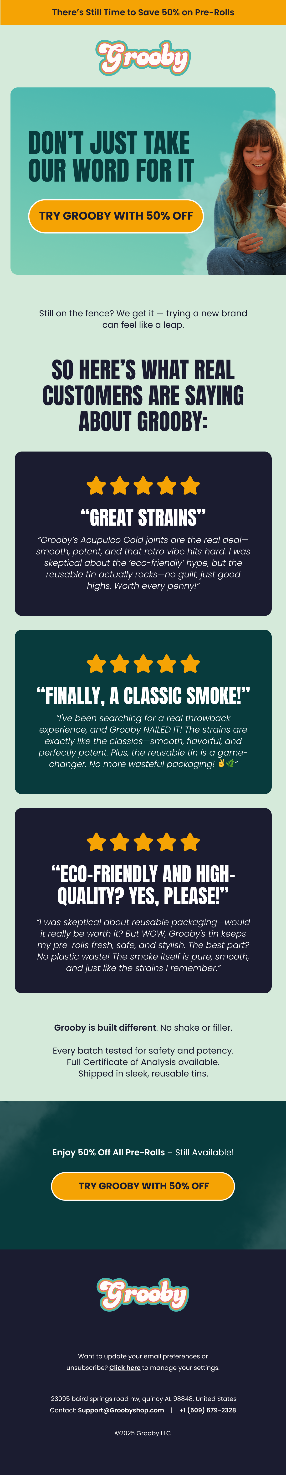 We miss you win-back email template design by In-box