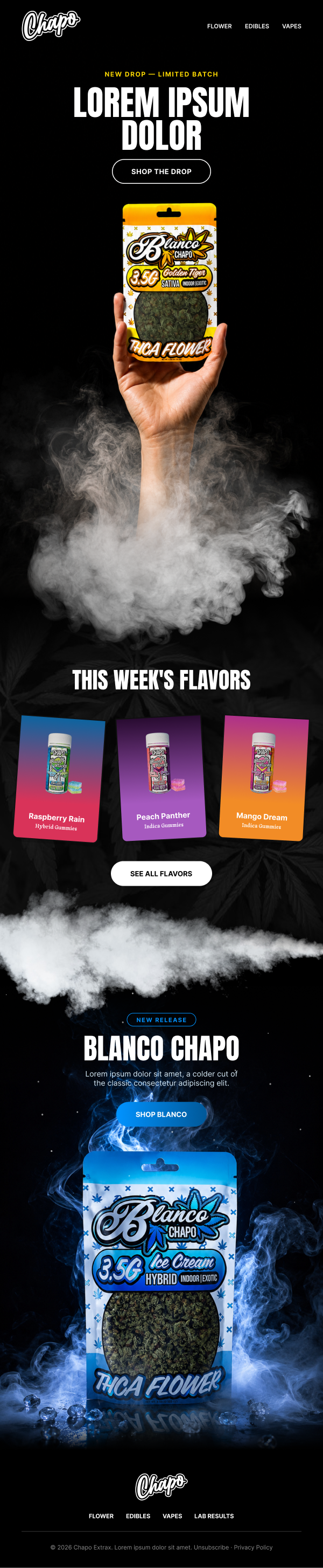 New flavor drop newsletter / campaign email template design by In-box