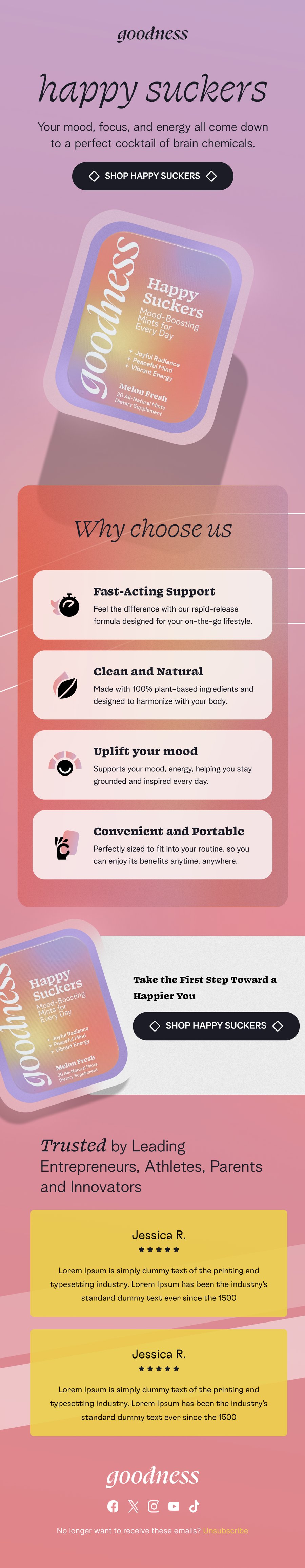 Goodness email design