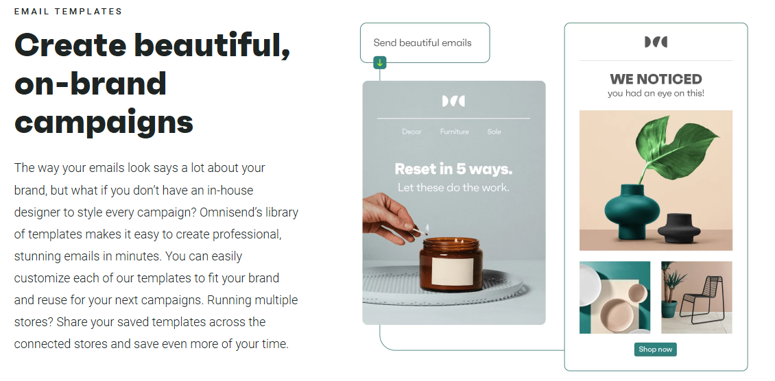 omnisend page builder