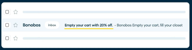 bonobos abandoned cart example