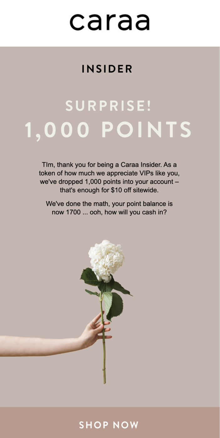caraa loyalty program email