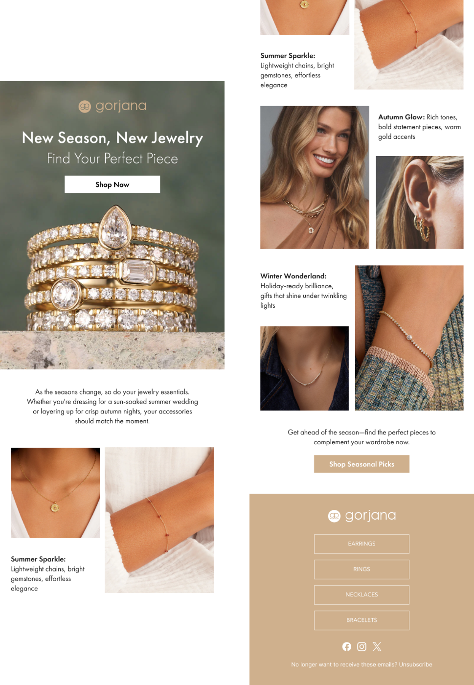 Seasonal Jewellery Brand Email