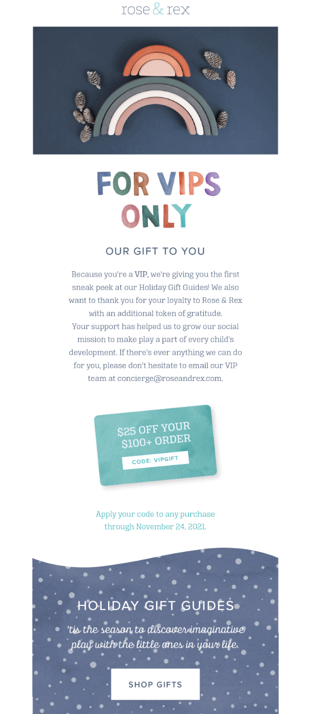 rose and rex loyalty program email