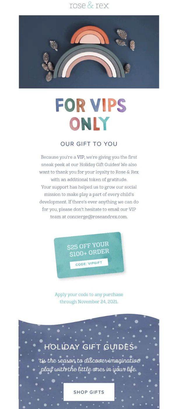 rose and rex loyalty program email