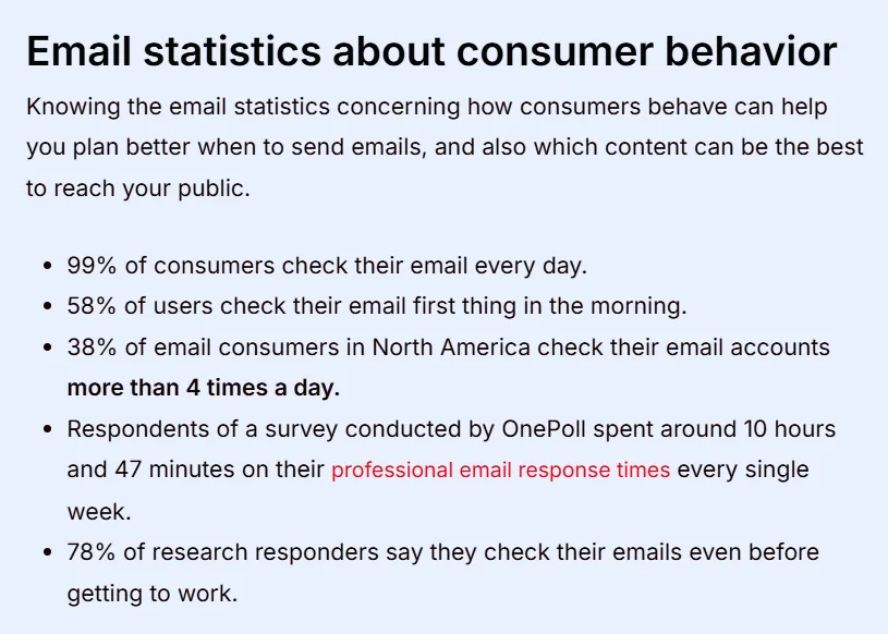 email statistics